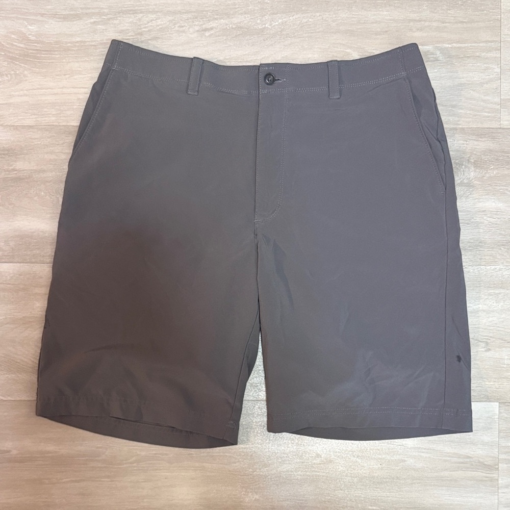 PGA Tour Men's Charcoal Flat Front Shorts